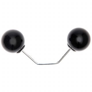 Zwei Perlen Pin schwarz