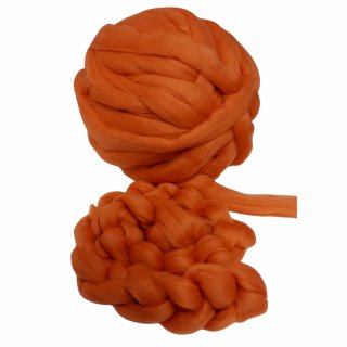 Merino Kammzug unifarben orange - 100g