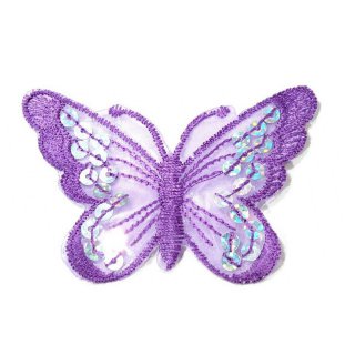 Applikation Schmetterling mit Pailetten