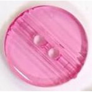 Knopf klar Streifen 15mm rosa