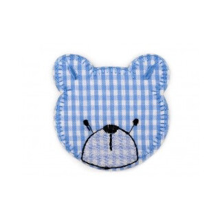 Aufbügler Bär blau
