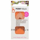 Pony Black Sticknadeln fein Strke 5-10 weies hr 16 St