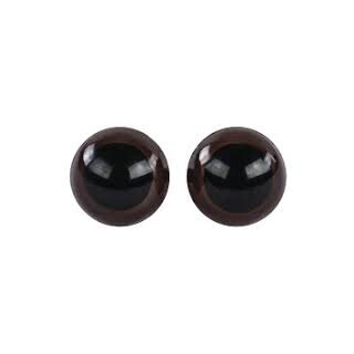 Kunststoff Sicherheitsaugen dunkelbraun 9mm