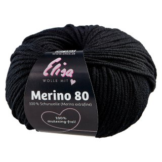 ELISA Merino 80 7122 - schwarz