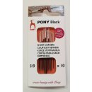 Pony Black kurze Stopfnadeln weies hr Strke 3-9 10 Stk