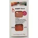 Pony Black Sticknadeln mit Spitze Strke 24-26 weies hr...