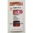 Pony Black Nhnadeln Strke 5-10 weies hr 20 St