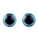 Augen mit Glitter und Sicherung Ø 25 mm blau (4)