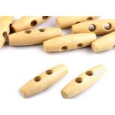 Holzknöpfe 12x40 mm Olive - Knebel
