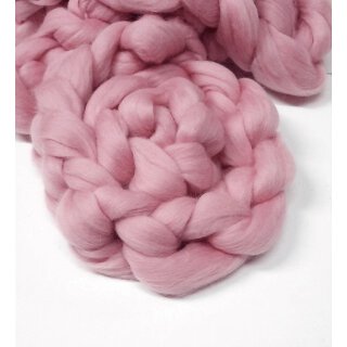 Merino Kammzug unifarben rosa - 100g