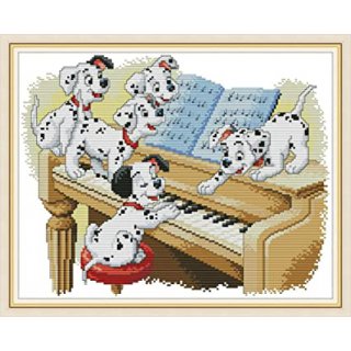 Zhlmusterpackung Dalmatiner am Klavier