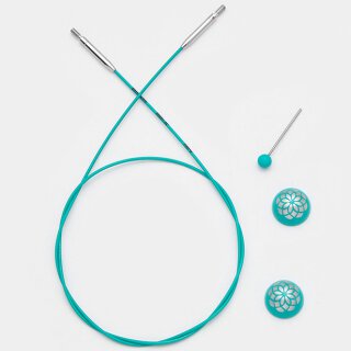 Mindful Seile für auswechselbare Nadelspitzen 80 cm-SWIVEL - 360° drehbar