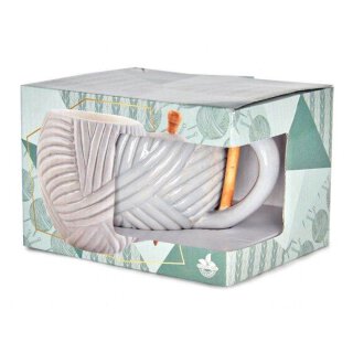 Wollknäuel Tasse grau