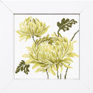 Zählmusterpackung Home & Garden - Lime green flowers II