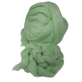 Merino Kammzug unifarben eisgrün - 100g
