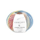 Funny Socks Hellorange-Blau-Gelb (155)