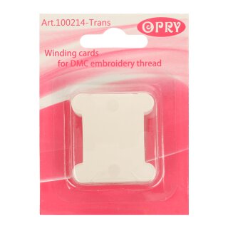 Opry Sticktwist Wickelkarten Plastik transparent - 20Stk