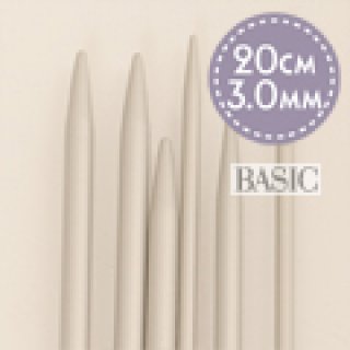 DROPS Basic Aluminium - Nadelspiele - 3 mm ; 20 cm