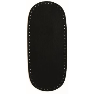 Taschenboden oval groß - schwarz