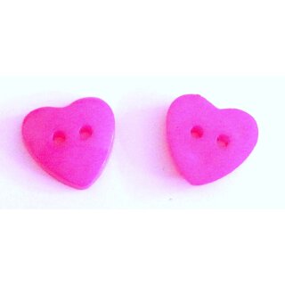 Knopf Herz - Acryl 15x14mm rosa