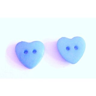 Knopf Herz - Acryl 15x14mm blau