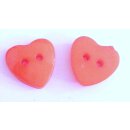 Knopf Herz - Acryl 15x14mm orange