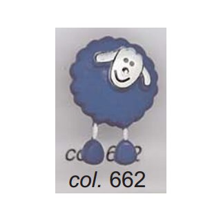 Knopf "Schäfchen" royalblau (662)